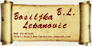 Bosiljka Lepanović vizit kartica